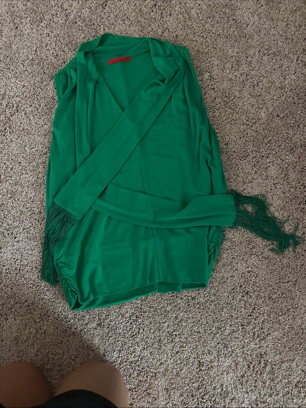Beautiful Carolina Herrera sleeveless blouse with elegant draped scarf neckline